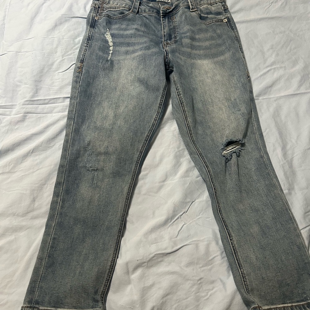 Rubber band Classic Blue Women's Straight Jeans